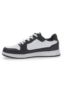 Sneakers Bianche e Nere Con Lacci Leone M075S9LOW