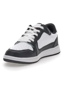 Sneakers Bianche e Nere Con Lacci Leone M075S9LOW