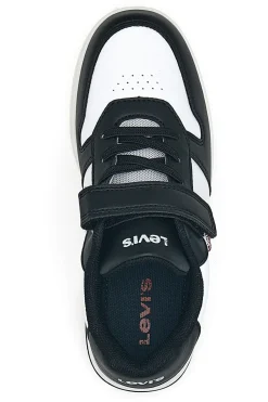 Sneakers bianche e nere con chiusura a strappo Levi's Kick SE