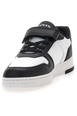 Sneakers bianche e nere con chiusura a strappo Levi's Kick SE