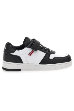 Sneakers bianche e nere con chiusura a strappo Levi's Kick SE