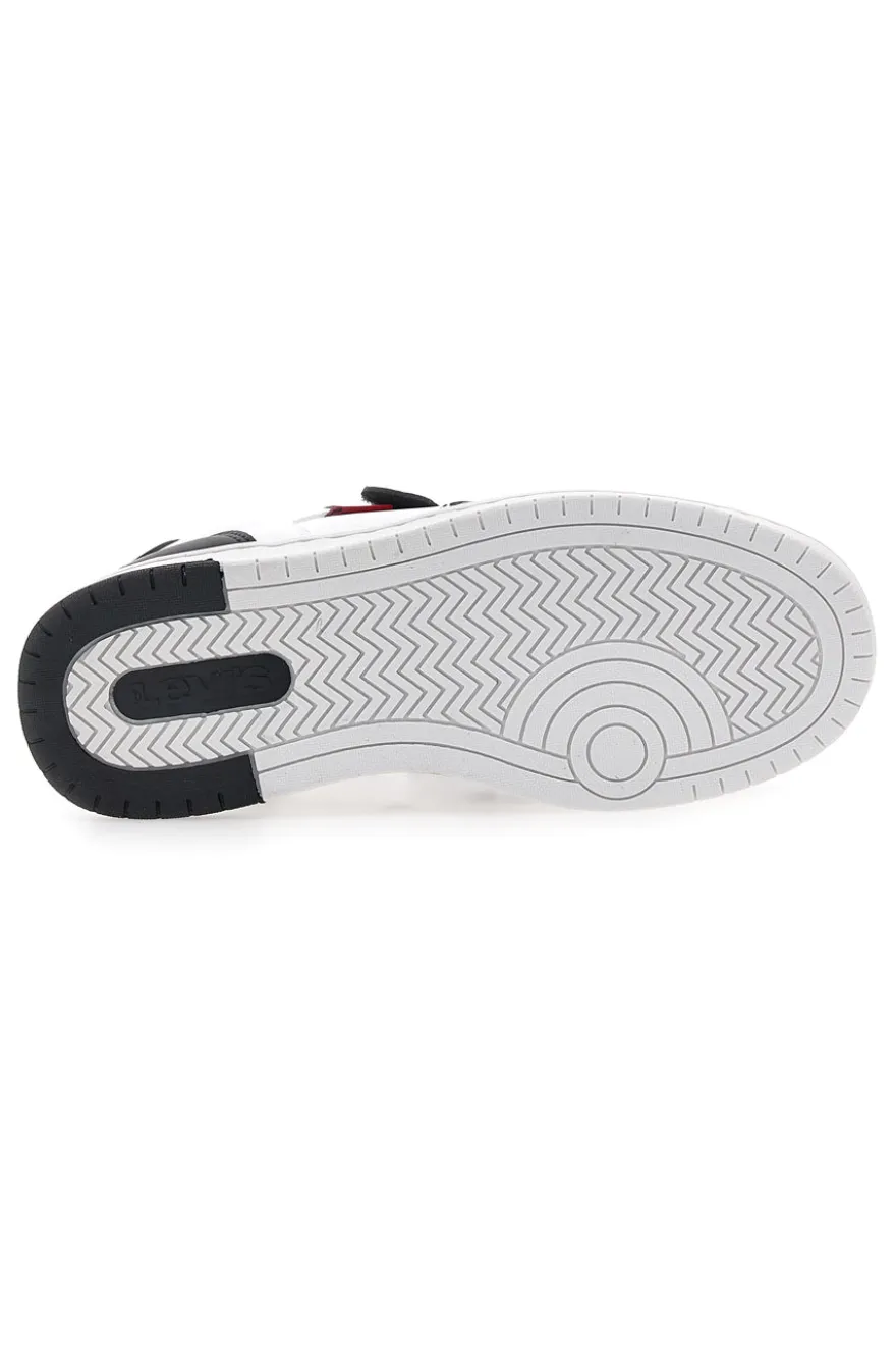 Sneakers bianche e nere con chiusura a strappo Levi's Kick SE