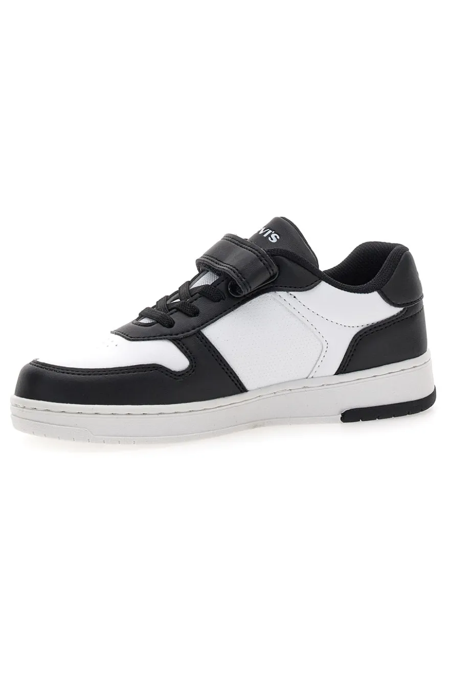 Sneakers bianche e nere con chiusura a strappo Levi's Kick SE