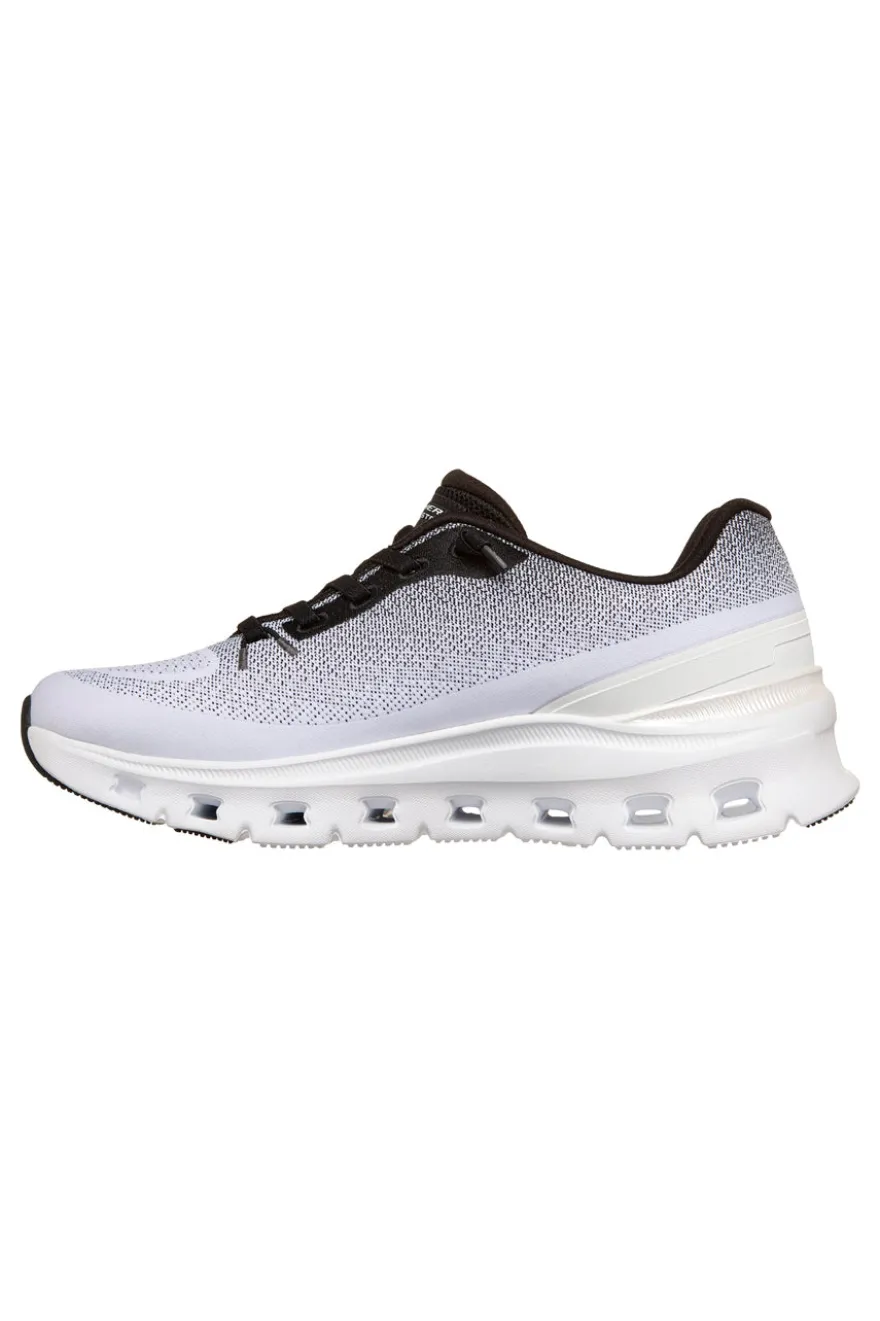 Sneakers bianche e nere con memory foam Skechers Glide-step pro soft mirage