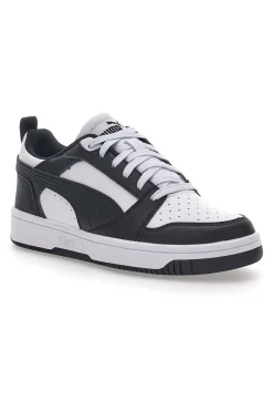 Sneakers Bianche e Nere Con Stringa Laterale Puma Rebound V6 LO JR
