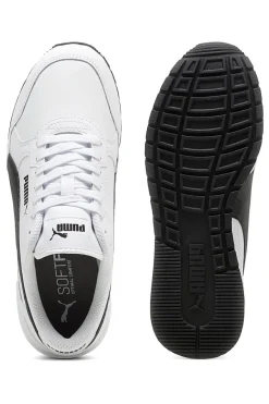 Sneakers Bianche e Nere con Tomaia in Pelle Puma ST Runner v4 L Jr