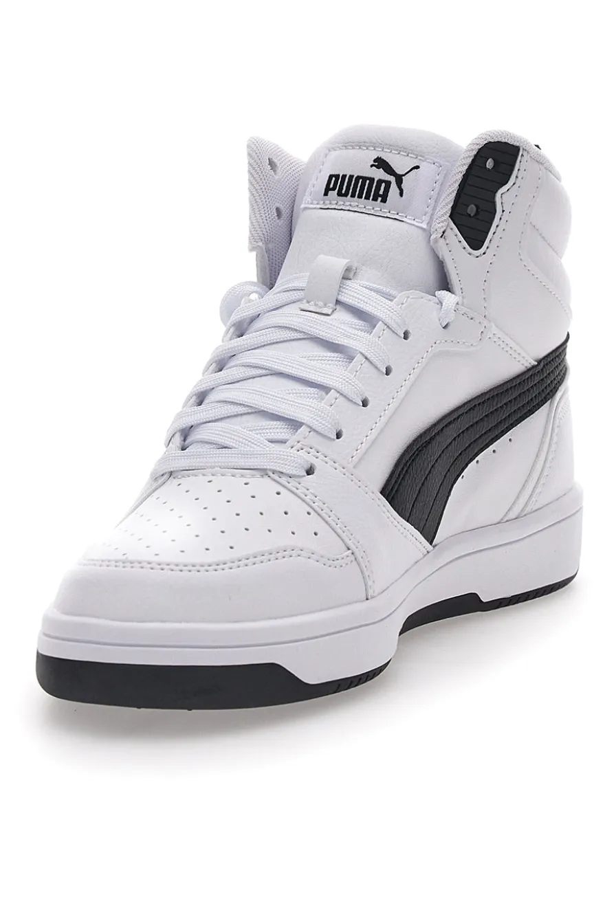 Sneakers Bianche e Nere Mid-Cut Puma Rebound V6 Mid Jr