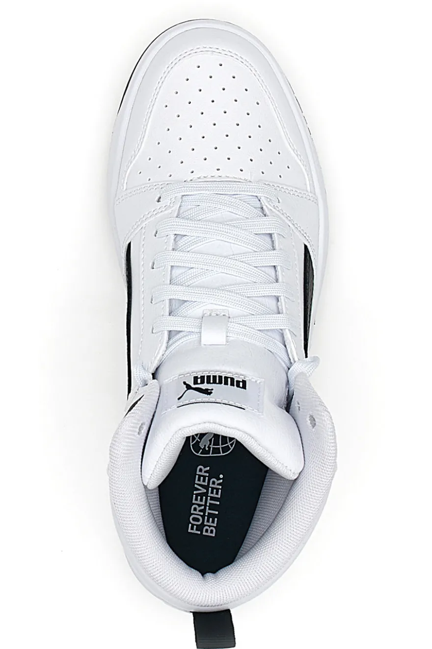 Sneakers Bianche e Nere Mid-Cut Puma Rebound V6 Mid Jr