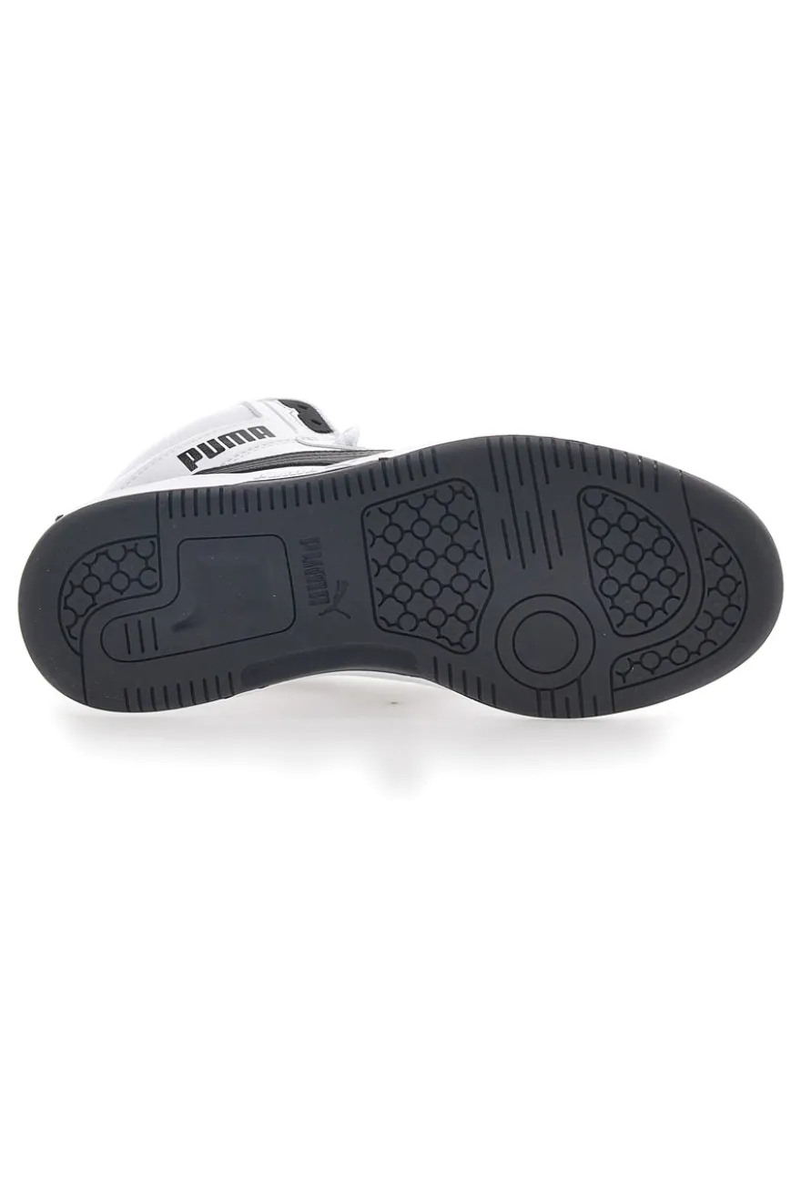 Sneakers Bianche e Nere Mid-Cut Puma Rebound V6 Mid Jr