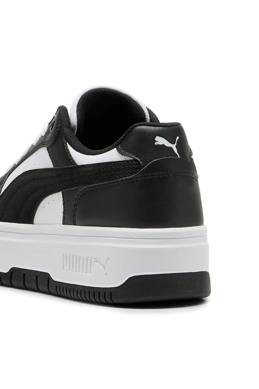 Sneakers bianche e nere platform Puma Rebound Femme Low