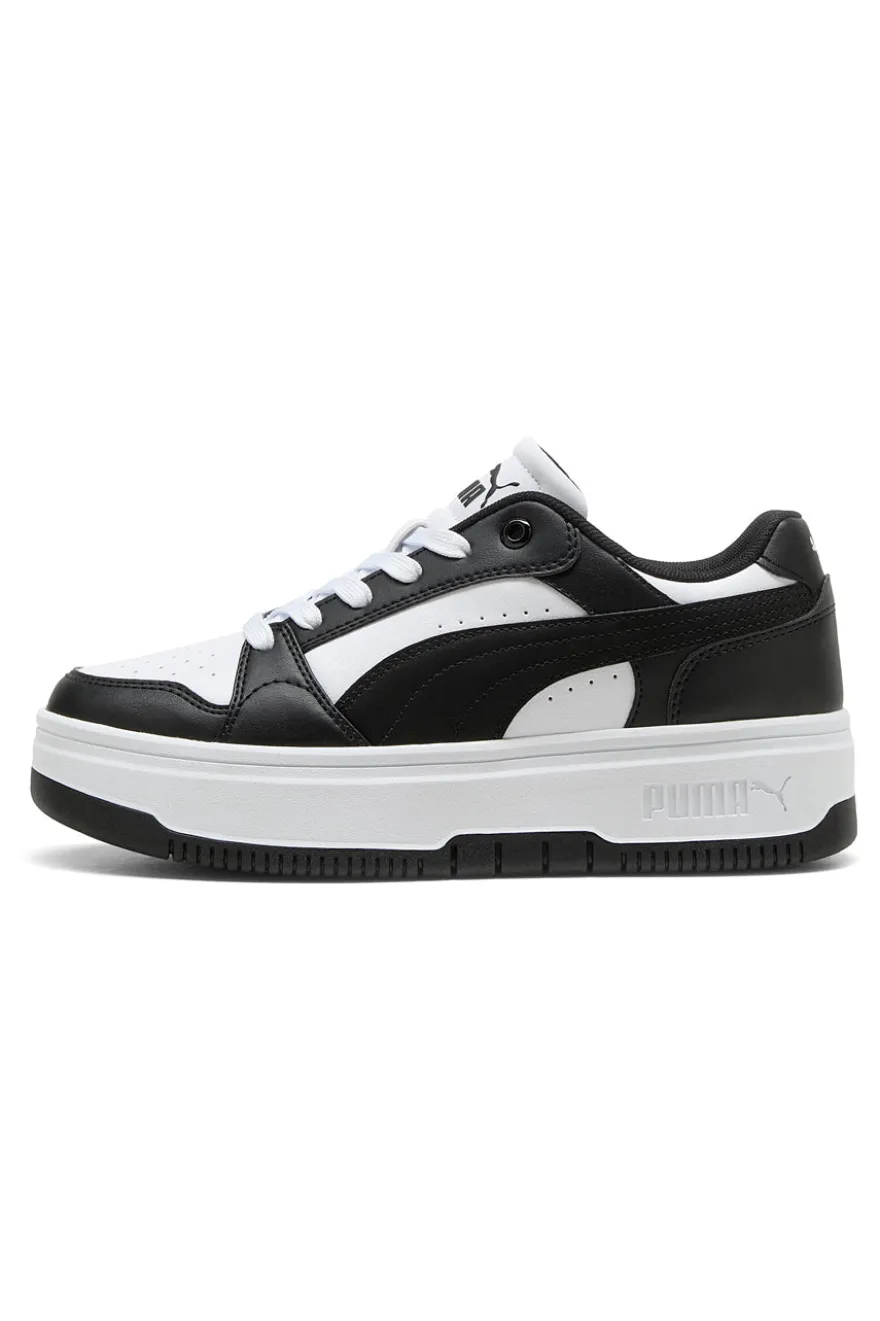 Sneakers bianche e nere platform Puma Rebound Femme Low
