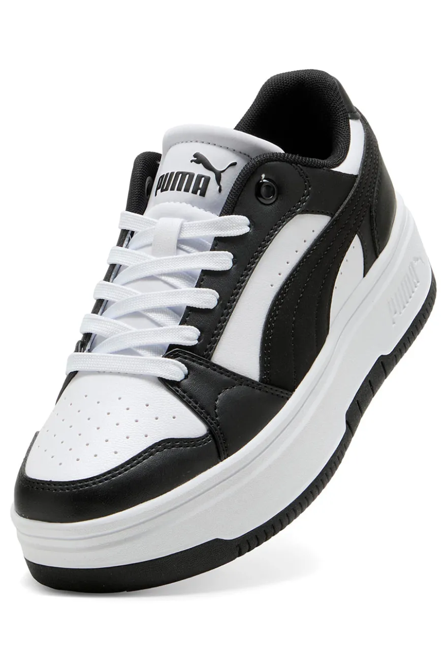 Sneakers bianche e nere platform Puma Rebound Femme Low
