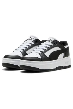 Sneakers bianche e nere platform Puma Rebound Femme Low