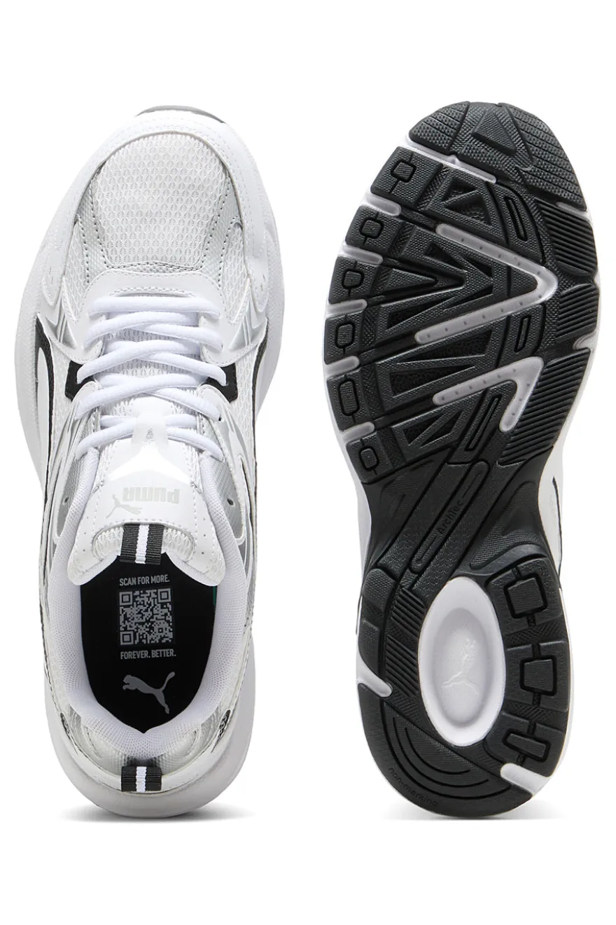 Sneakers bianche e nere stile running Puma Milenio tech