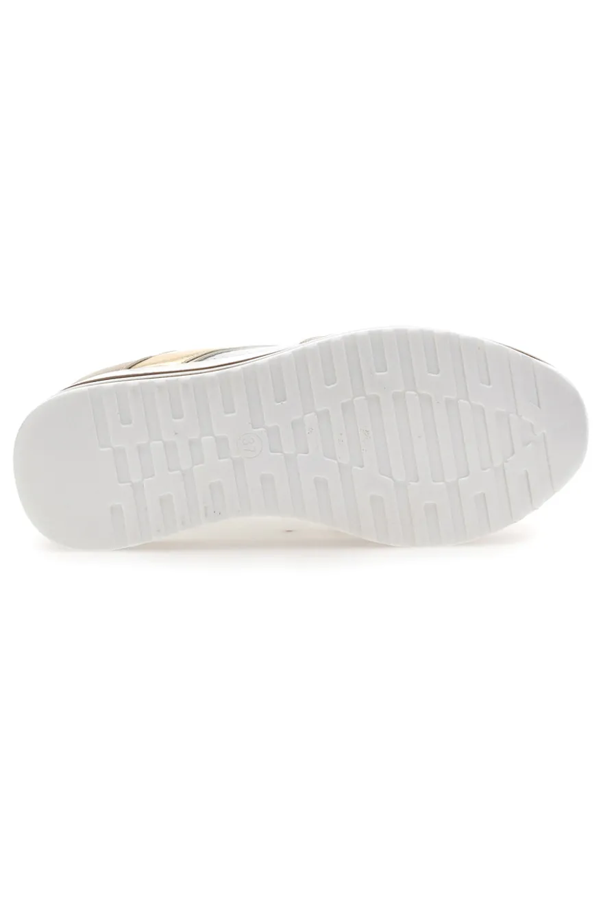 Sneakers Bianche e Oro Con Platform Energy 40