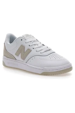 Sneakers bianche e oro con tomaia traforata NEW BALANCE BB80RTG