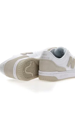 Sneakers bianche e oro con tomaia traforata NEW BALANCE BB80RTG