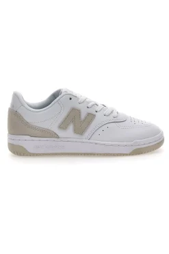 Sneakers bianche e oro con tomaia traforata NEW BALANCE BB80RTG