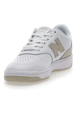 Sneakers bianche e oro con tomaia traforata NEW BALANCE BB80RTG