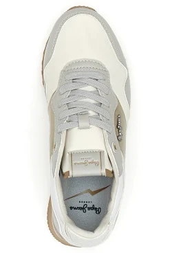 Sneakers Bianche e Oro Con Lacci PEPE JEANS London Shine W