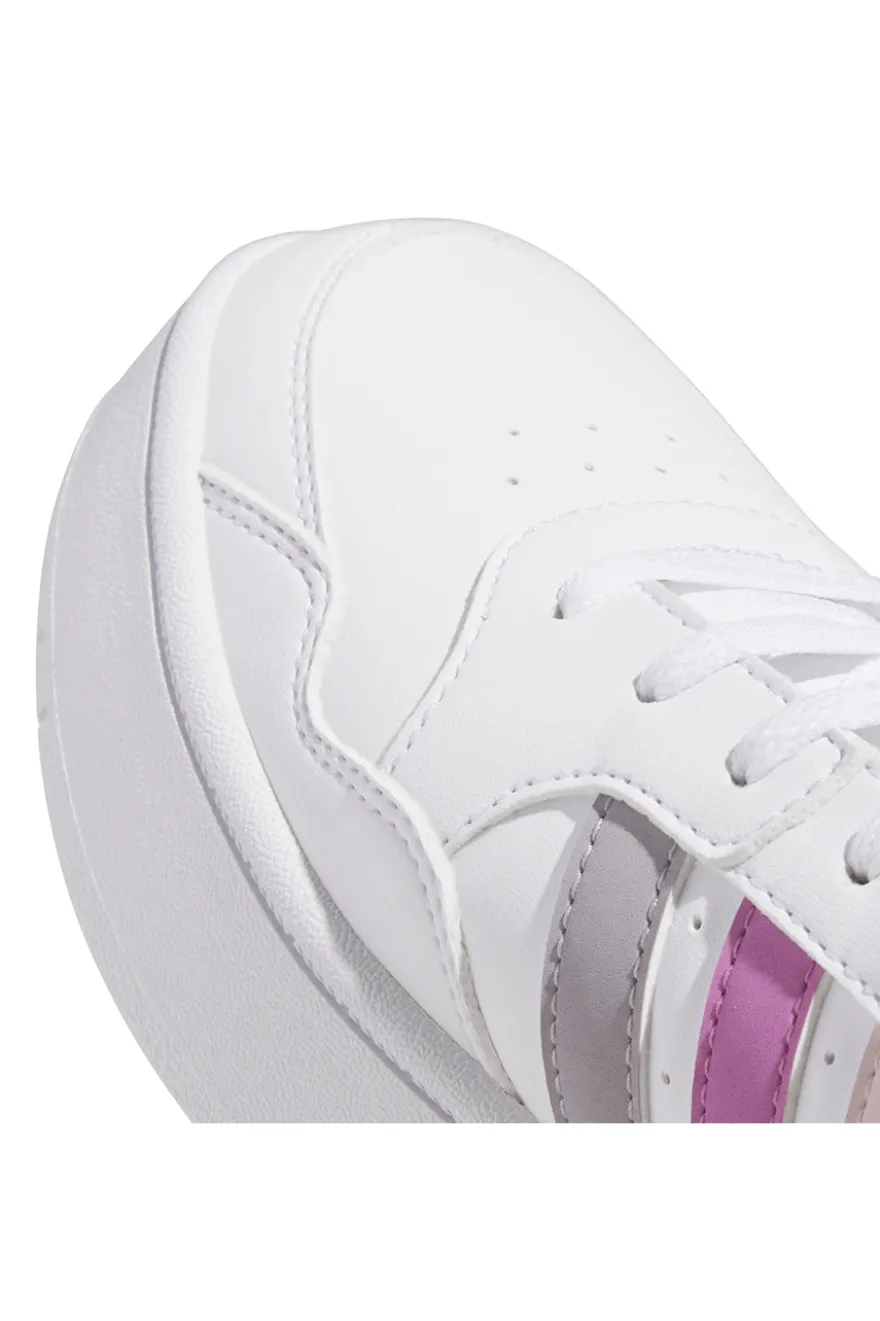 Sneakers Bianche e Rosa Adidas Hoops 3 Bold W