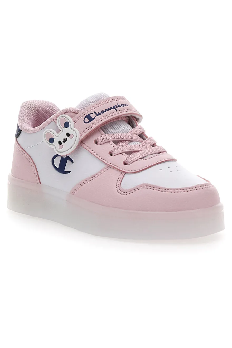 Sneakers Bianche e Rosa Con Luci Champion GLW G TD