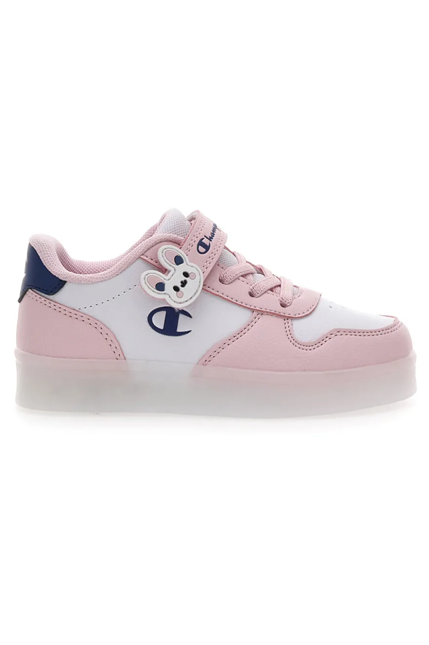 Sneakers Bianche e Rosa Con Luci Champion GLW G TD