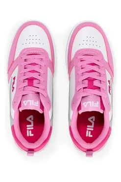 Sneakers Bianche e Rosa con tomaia traforata FILA REGA NF TEENS