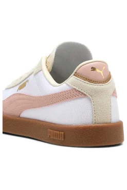 Sneakers Bianche e Rosa con Dettagli in Pelle PUMA Club II Era CV Jr
