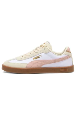 Sneakers Bianche e Rosa con Dettagli in Pelle PUMA Club II Era CV Jr