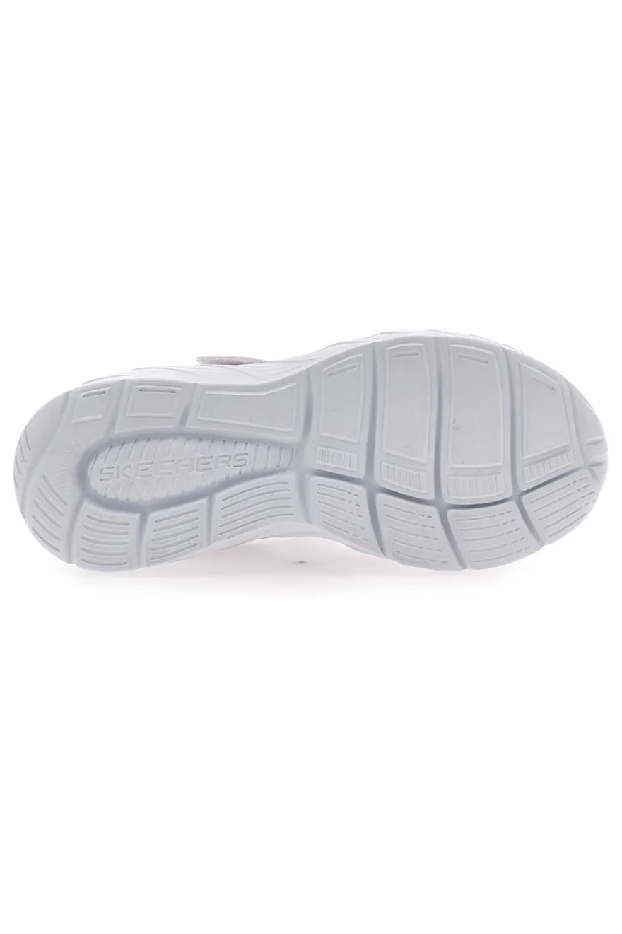 Sneakers Bianche e Rosa con Chiusura a Velcro SHECKERS BOUNDLESS-WATERCOLOR BLUR
