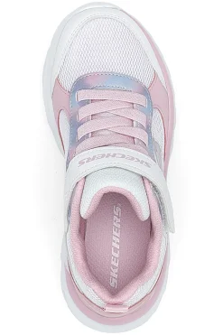 Sneakers Bianche e Rosa con Chiusura a Velcro SHECKERS BOUNDLESS-WATERCOLOR BLUR
