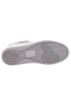 Sneakers Bianche e Rosa Con Tomaia In Pelle TOMMY JEANS BASKET TONAL LOGO