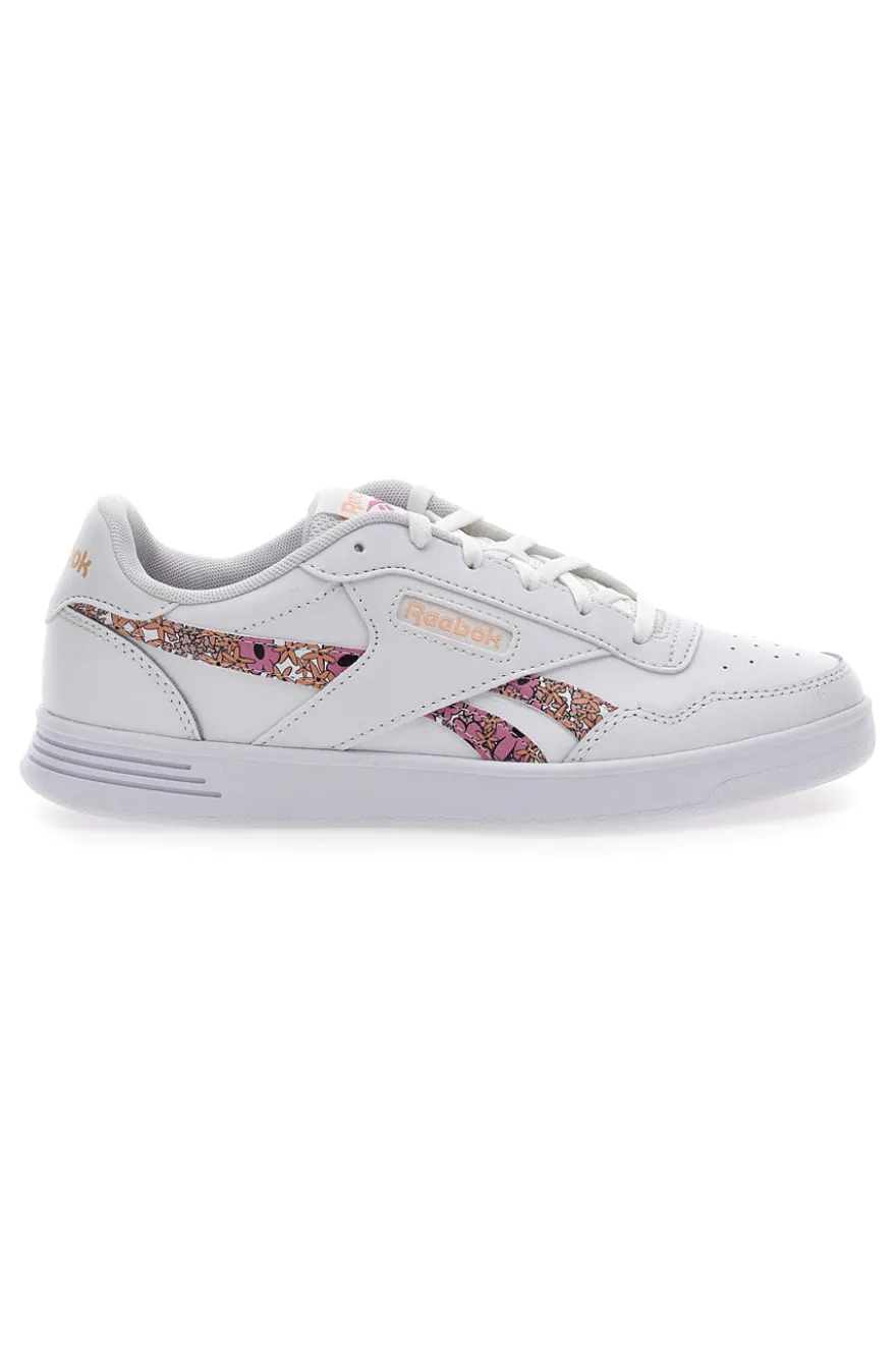 Sneakers Bianche e Rosa Con Brillantini Reebok Court Advance