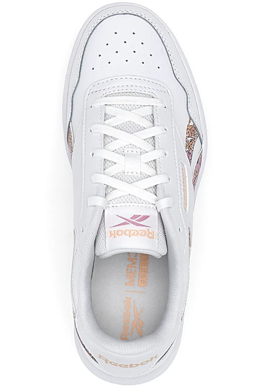 Sneakers Bianche e Rosa Con Brillantini Reebok Court Advance