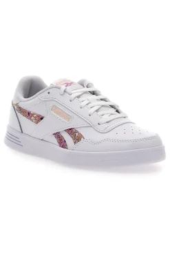 Sneakers Bianche e Rosa Con Brillantini Reebok Court Advance