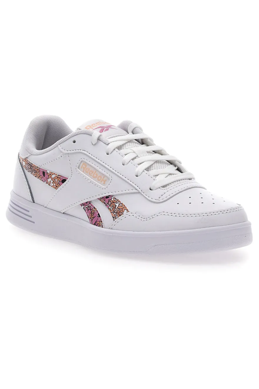 Sneakers Bianche e Rosa Con Brillantini Reebok Court Advance
