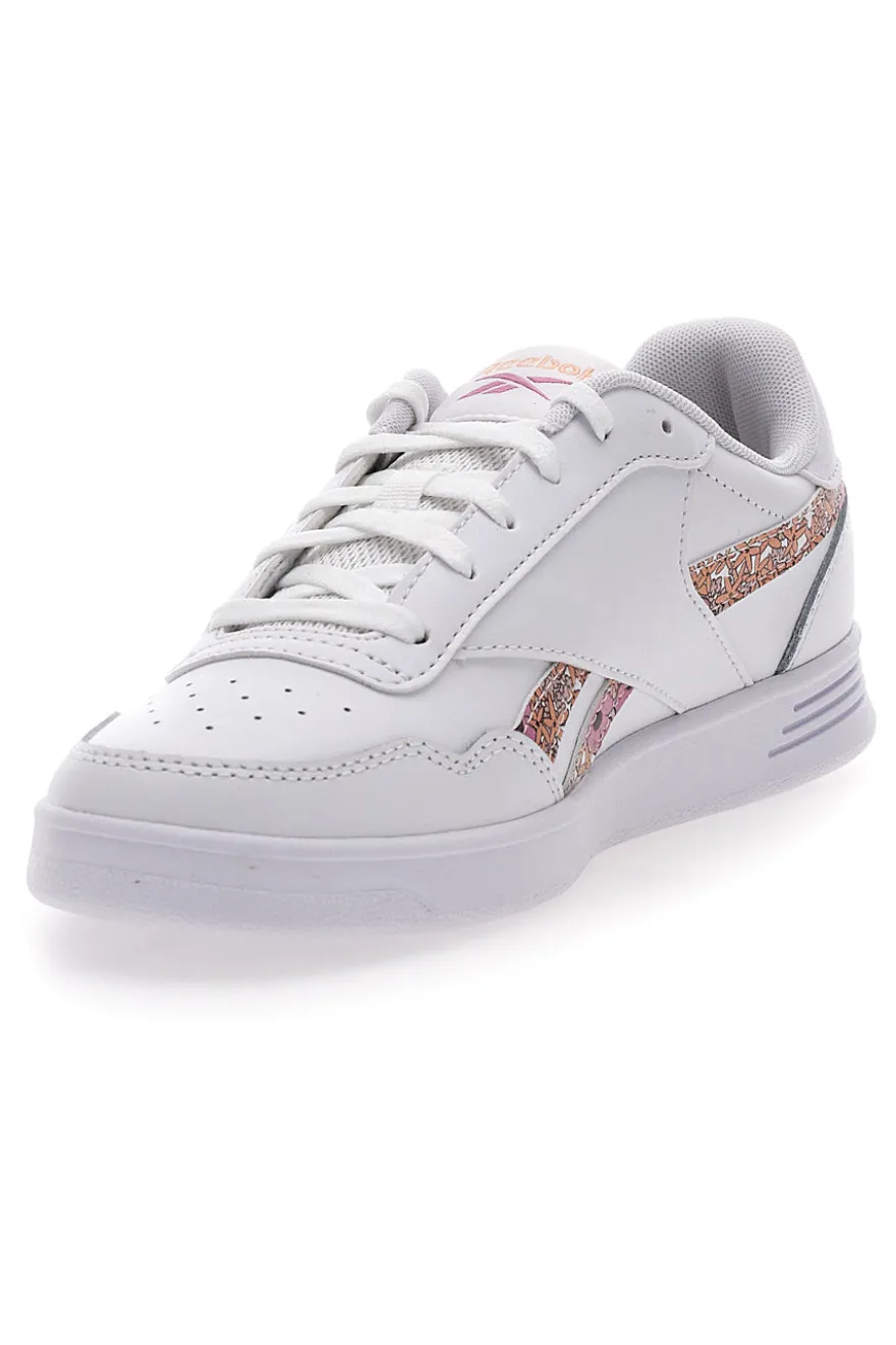 Sneakers Bianche e Rosa Con Brillantini Reebok Court Advance