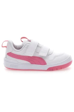 Sneakers Bianche e Rosa Con Strappi in Velcro Puma Multiflex Sl V Inf