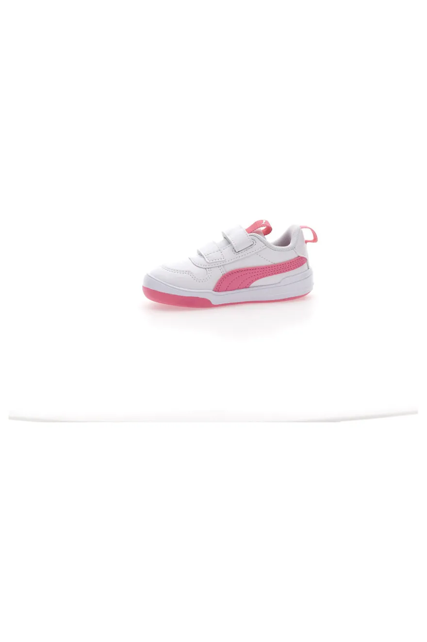 Sneakers Bianche e Rosa Con Strappi in Velcro Puma Multiflex Sl V Inf