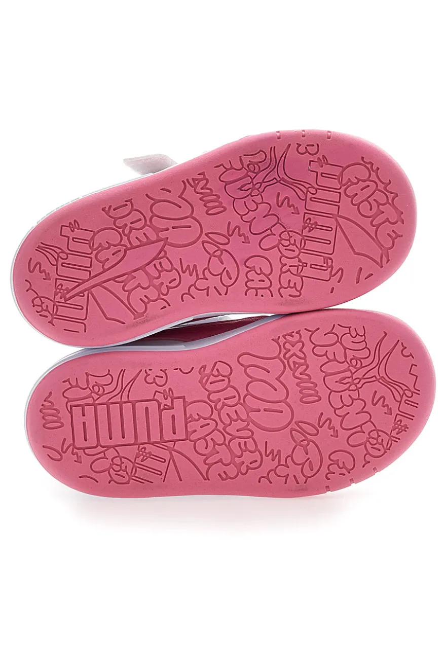 Sneakers Bianche e Rosa Con Strappi in Velcro Puma Multiflex Sl V Inf