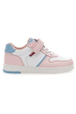 Sneakers Bianche e Rosa con Tomaia Traforata e Velcro LEVI'S 3004