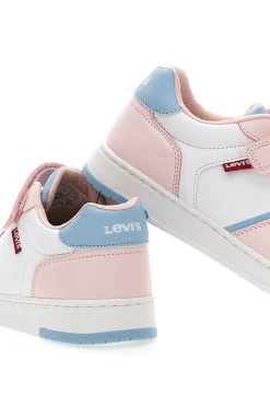 Sneakers Bianche e Rosa con Tomaia Traforata e Velcro LEVI'S 3004