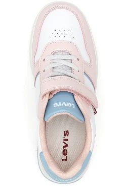Sneakers Bianche e Rosa con Tomaia Traforata e Velcro LEVI'S 3004