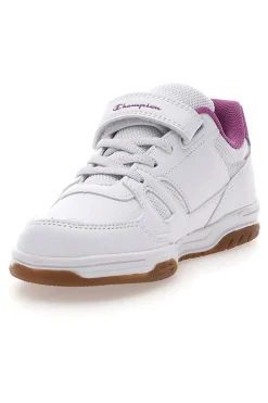 Sneakers Bianche e Rosa Con Strappo in Velcro Champion CLY 87 G PS