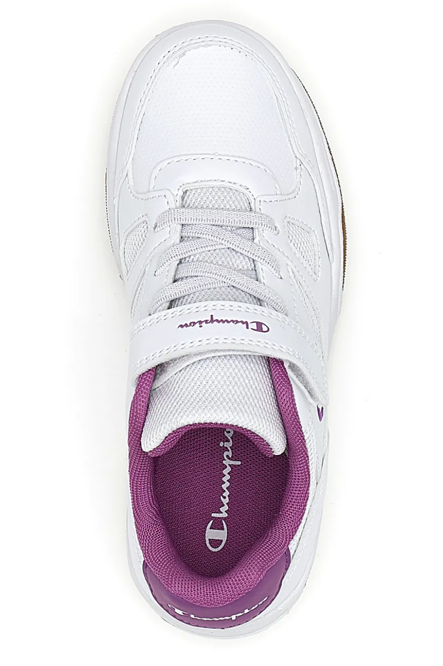 Sneakers Bianche e Rosa Con Strappo in Velcro Champion CLY 87 G PS