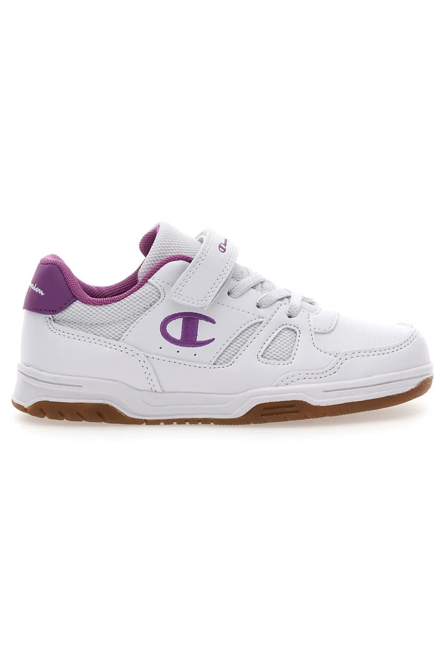 Sneakers Bianche e Rosa Con Strappo in Velcro Champion CLY 87 G PS