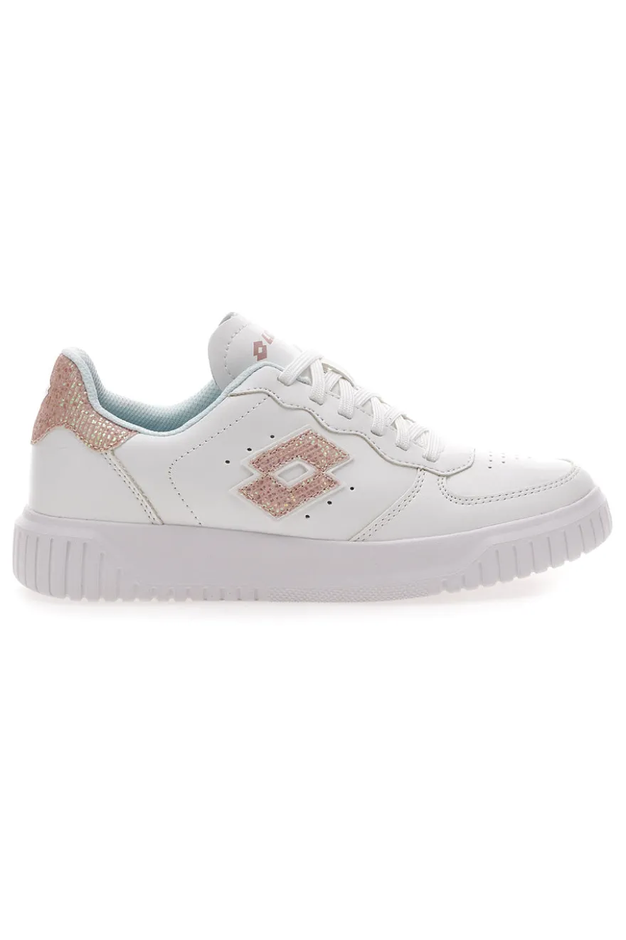 Sneakers Bianche e Rosa con Glitter Lotto Venus 1 AMF III GLI W