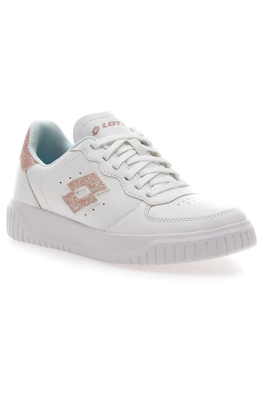 Sneakers Bianche e Rosa con Glitter Lotto Venus 1 AMF III GLI W