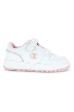 Sneakers bianche e rosa con strappo Champion RD18 2.0 LOW G PS